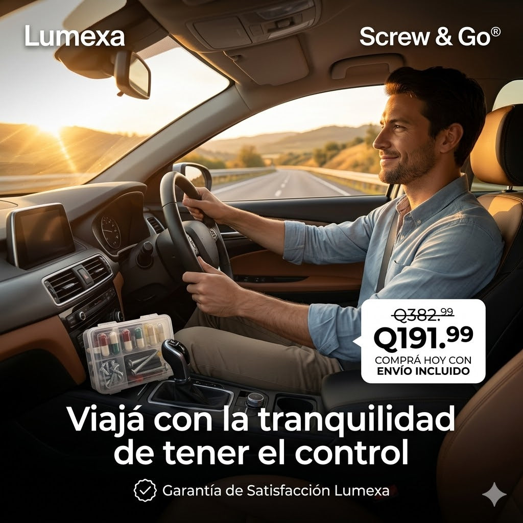Screw & Go®: Kit de Reparación de 30 Pinchazos (Motos y Carros)