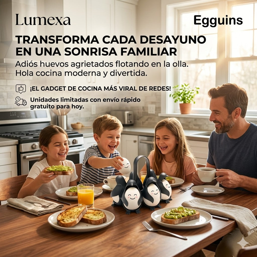 Egguins®: Almacena, Hierve y Sirve Todo en Uno