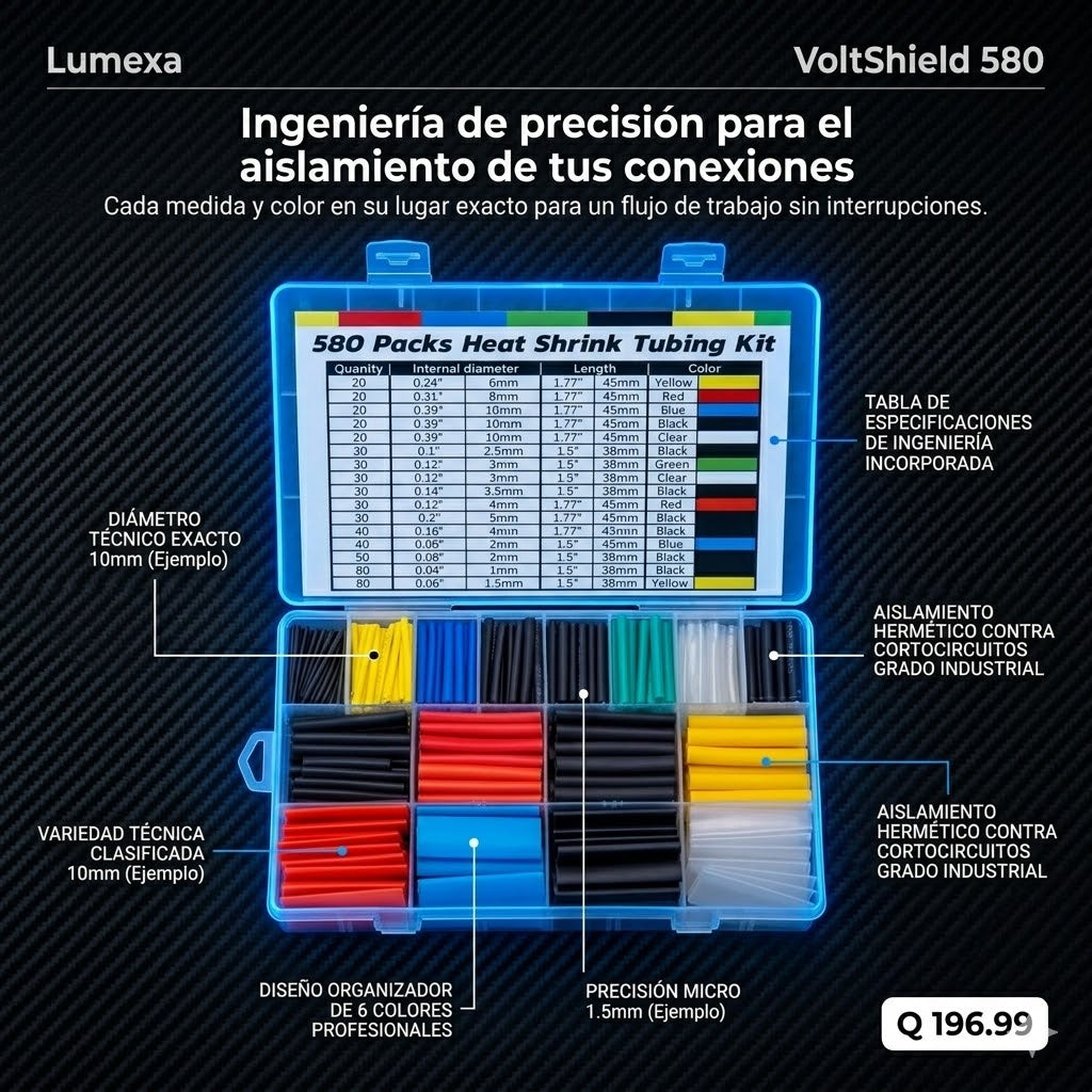 VoltShield 580®: Kit Profesional de Tubo Termoencogible