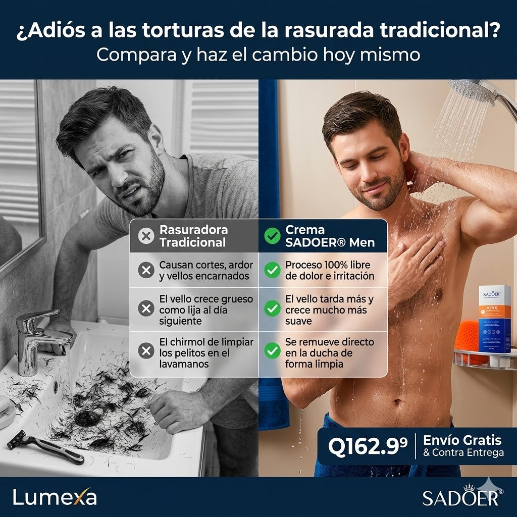 SADOER®: Eliminación de Vello Corporal Sin Irritación (60g)