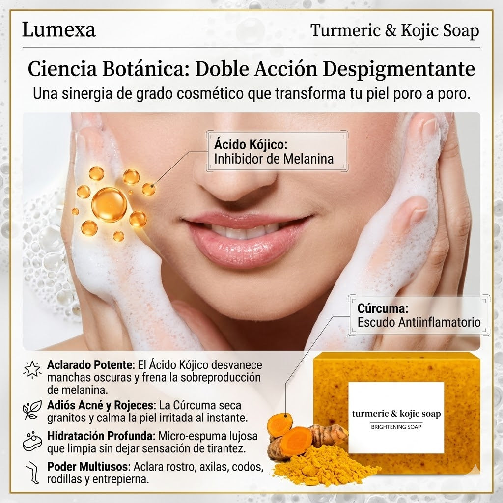 Turmeric & Kojic Soap: Aclarado Natural y Piel Radiante