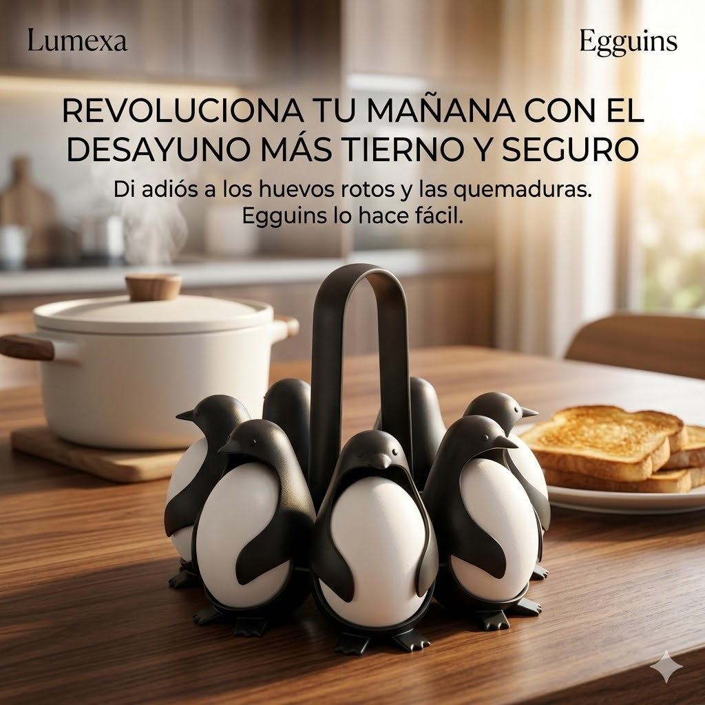 Egguins®: Almacena, Hierve y Sirve Todo en Uno