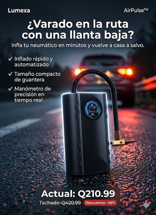 AirPulse™: Mini Compresor de Aire Portátil Recargable