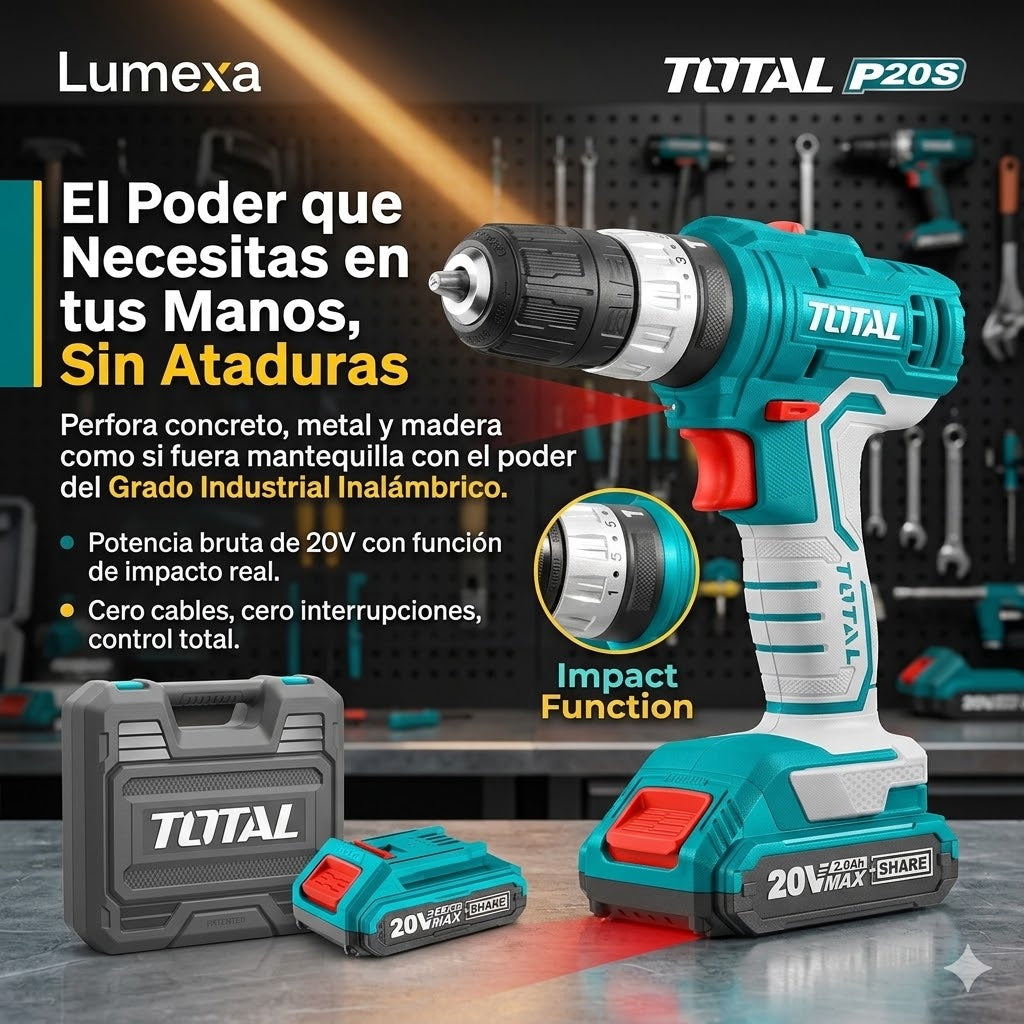 TOTAL®: P20S + 2 Baterías Trabaja sin Límites