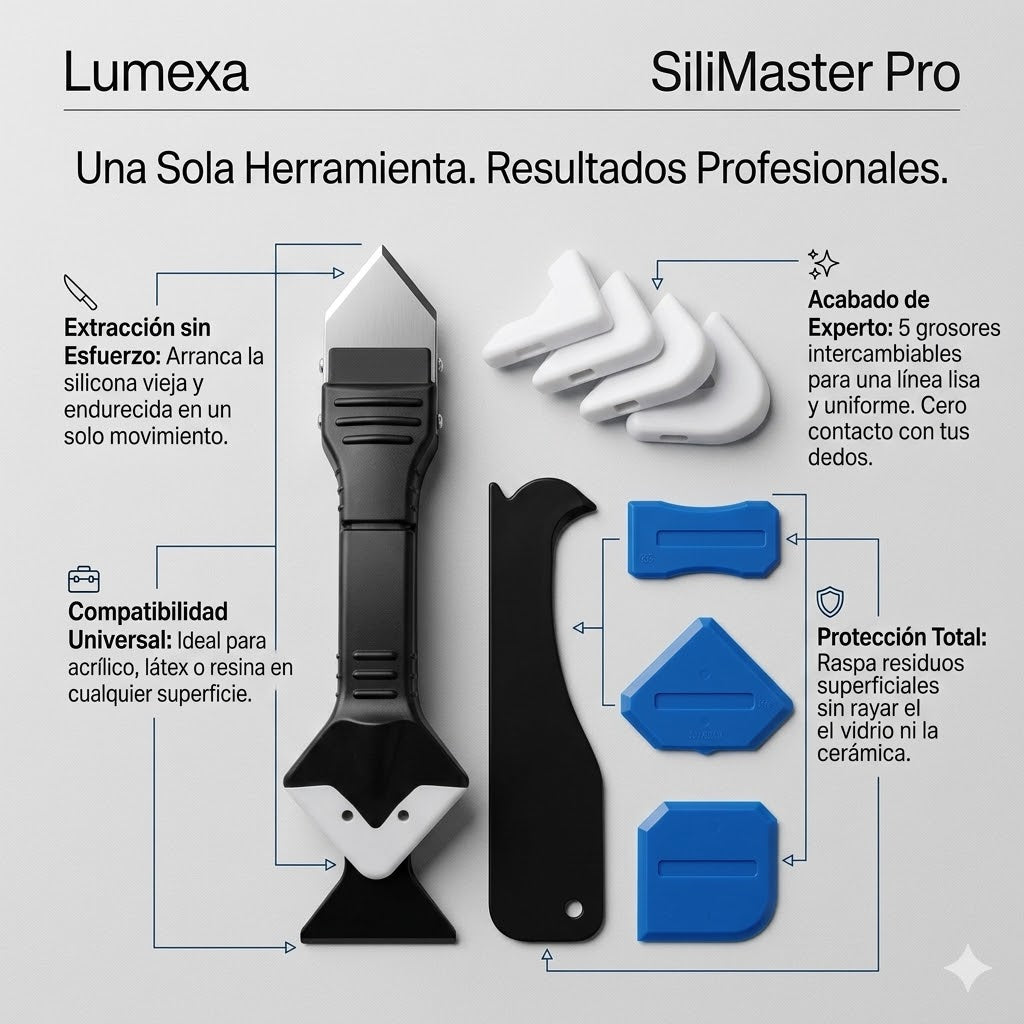 SiliMasterPro®: Remueve, Limpia y Alisa 3 en 1