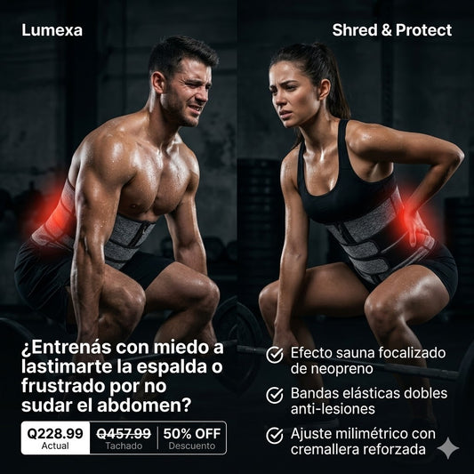 Shred & Protect™: Doble Banda de Compresión Térmica y Soporte Lumbar