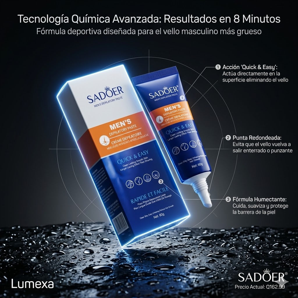 SADOER®: Eliminación de Vello Corporal Sin Irritación (60g)