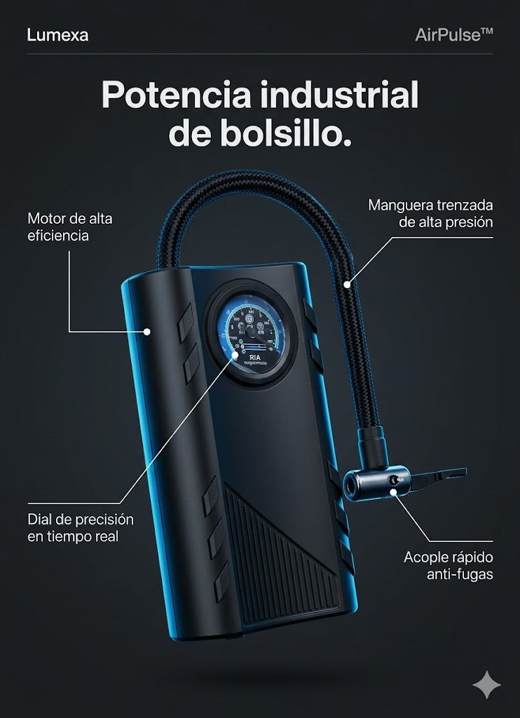 AirPulse™: Mini Compresor de Aire Portátil Recargable