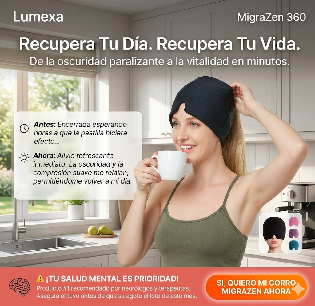 MigraZen 360: Terapia de Frío/Calor 360° y Bloqueo de Luz