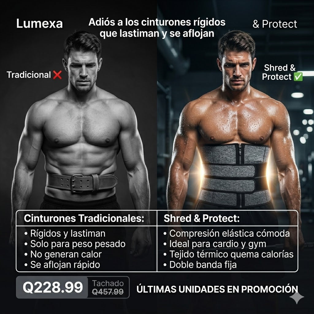 Shred & Protect™: Doble Banda de Compresión Térmica y Soporte Lumbar
