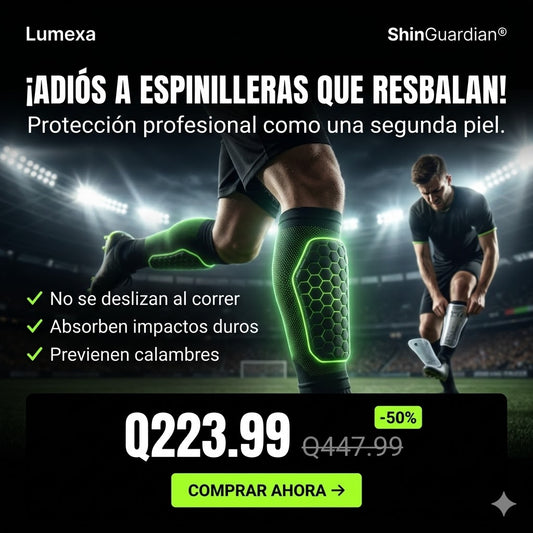 ShinGuardian®: Par de Compresión con Acolchado Hexagonal Antigolpes