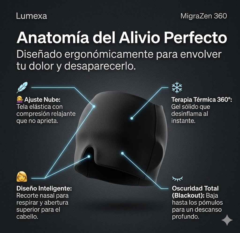 MigraZen 360: Terapia de Frío/Calor 360° y Bloqueo de Luz