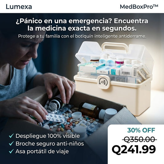 MedBoxPro™: istema Desplegable de 3 Niveles con Cierre de Seguridad