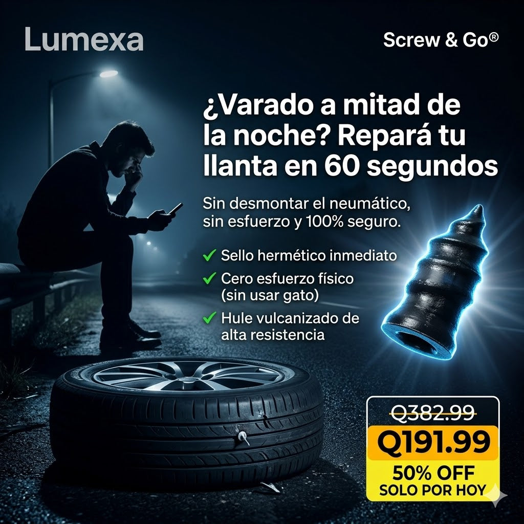 Screw & Go®: Kit de Reparación de 30 Pinchazos (Motos y Carros)