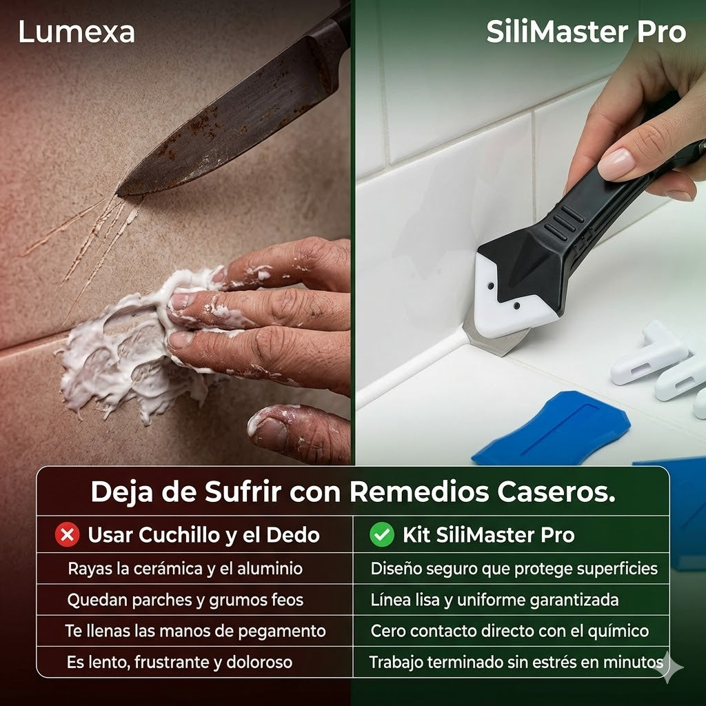 SiliMasterPro®: Remueve, Limpia y Alisa 3 en 1