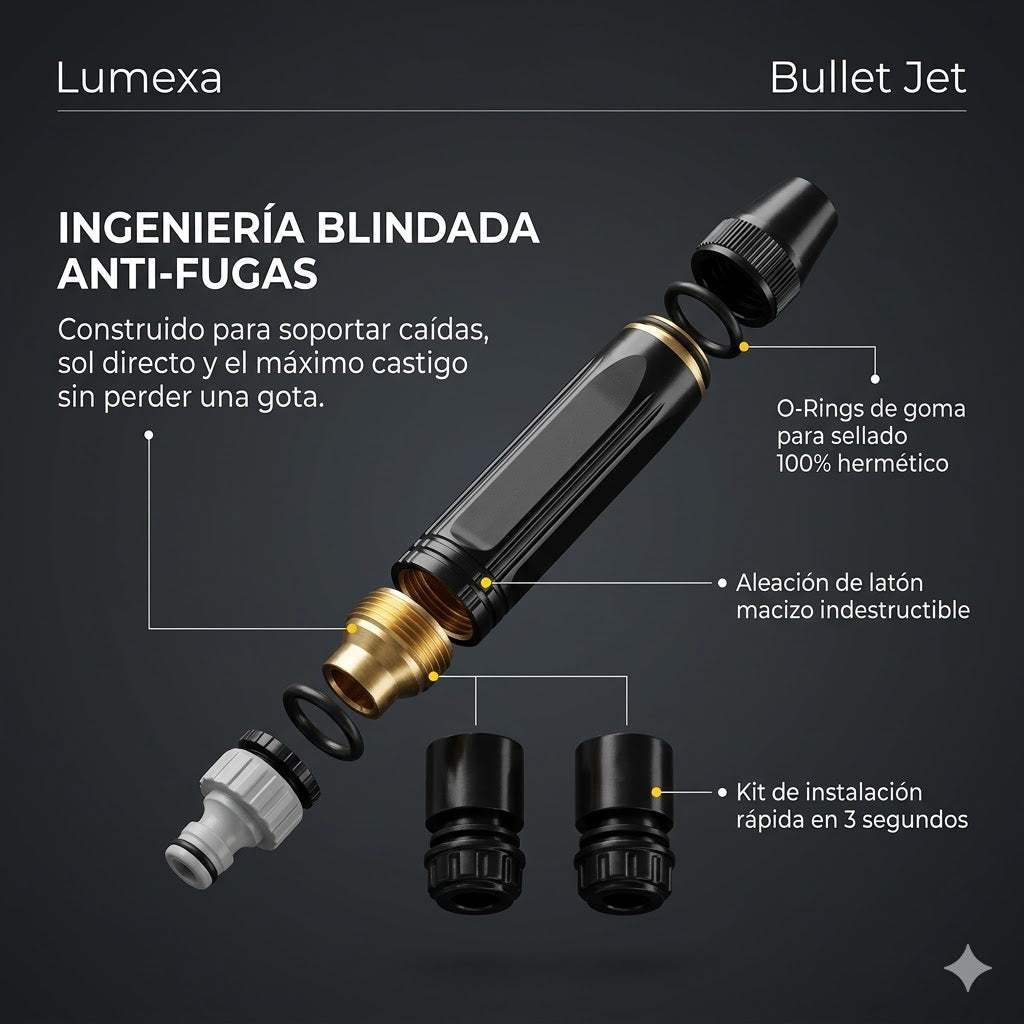 BulletJet®: 3 Modos de Disparo + Kit de Conectores Rápidos