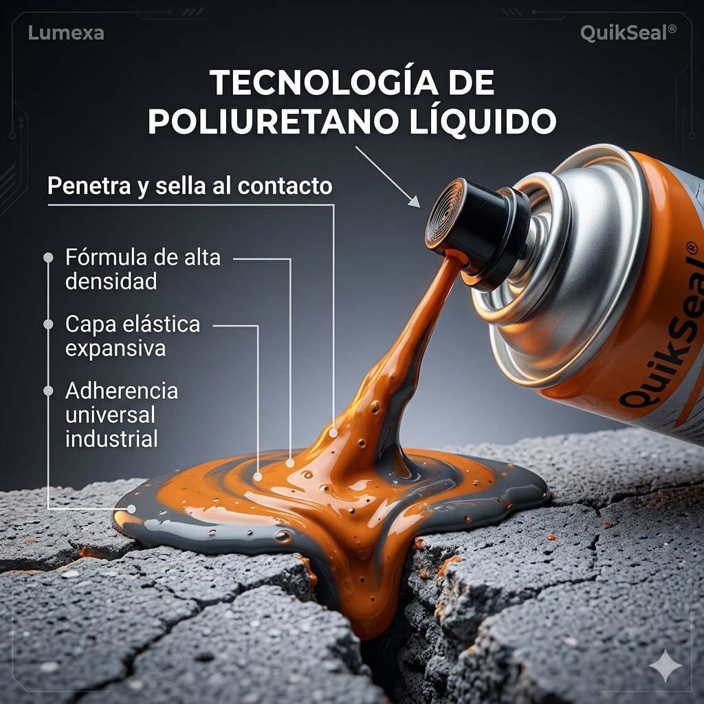 QuikSeal®: Spray Sellador Antifugas de Caucho Líquido