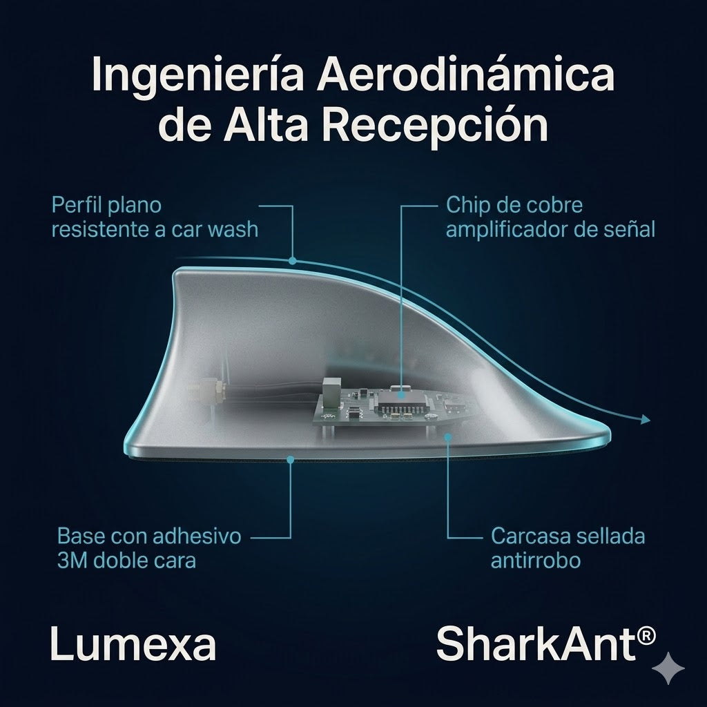 SharkAnt®: Amplificador de Señal AM/FM Integrado