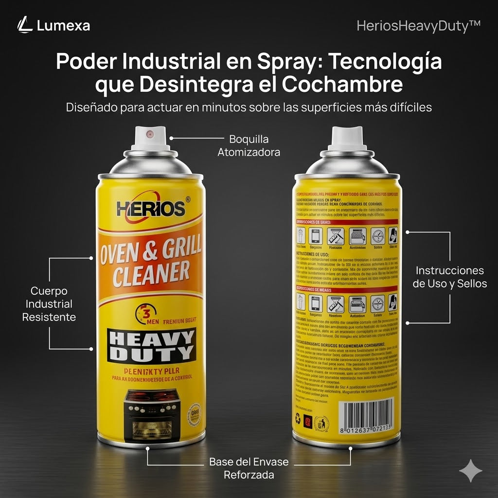HeriosHeavyDuty™: Limpiador de Hornos, Estufas y Churrasqueras
